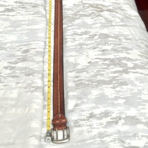 Lucky Brand, Brown Leather Belt with stitching down the middle/Size 38